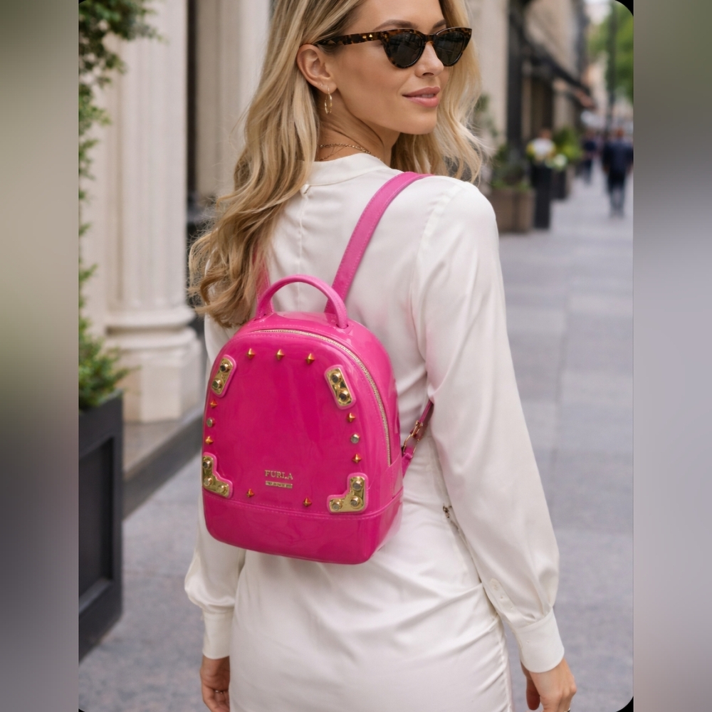 FURLA Candy Mini Pink Backpack - Picture 2 of 7